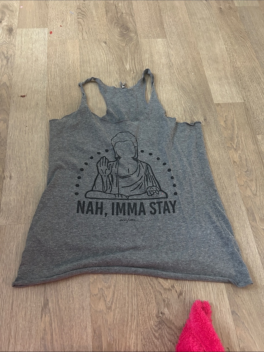 NAH, IMMA STAY Grey Women's Graphic Tank Top
